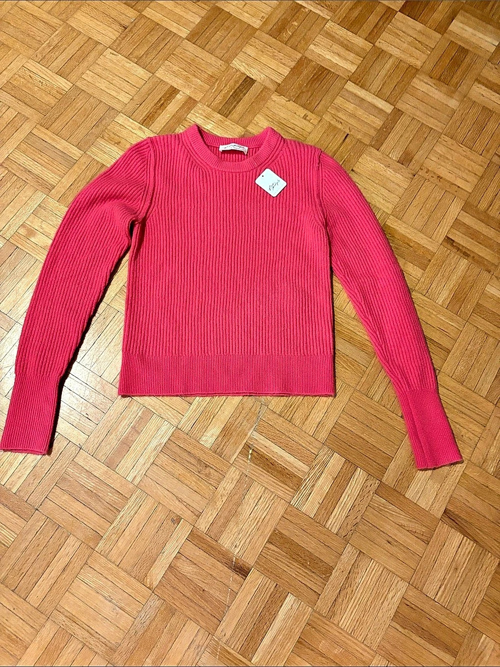Free people Ribbed Crewneck Sweater in Pink Size Large NWT